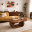 Oval Coffee Table – Sculptural Solid Wood Table for Living Room