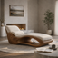 Chaise Lounge Daybed – Sculptural Solid Wood Chair for Luxury Living Room