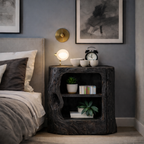 Solid Wood Nightstand – Modern Natural Bedside Table