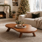 Organic Ripple Edge Wood Coffee Table