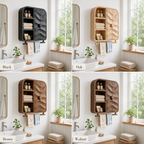 Carved Wood Bathroom Cabinet – Solid Wood Wall Mounted Storage Cabinet with Towel Bar for Bathroom Decor