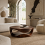 Sculptural Wave Wood Coffee Table