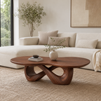 Infinity Loop Sculptural Wood Coffee Table