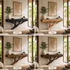 Sculptural Branch Wood Console Table