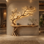 Tree Branch Console Table – Solid Wood Entryway Table with Sculptural Design