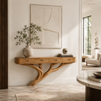 Sculptural Branch Wood Console Table