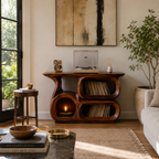 Sculptural Vinyl Record Console