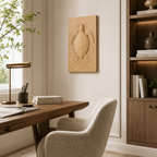 Sea Turtle Wood Wall Art – Solid Wood 3D Relief Carving for Coastal Bedroom Decor