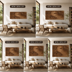 Tree Ring Wood Wall Art – Solid Wood Carved Wall Decor for Living Room Decor