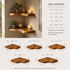 Live Edge Corner Shelves – Solid Wood Floating Shelves for Home Decor
