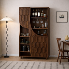 Wooden Storage Cabinet – Modern Natural Display & Bar Furniture