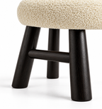 Sculptural Bouclé Accent Chair with Geometric Back