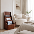 Magazine Rack – Solid Wood Display Stand for Reading Corner