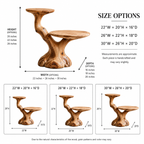 Tree Stump Side Table – Solid Wood Accent Table for Living Room