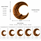 Round Wave Wood Wall Art – Solid Wood Backlit Wall Sculpture for Bedroom Decor