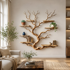 Tree Branch Wall Shelf – Solid Wood Display Shelf for Home Decor