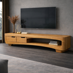 Solid Wood Modern TV Console – Clean-Line Media Stand