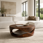 Sculptural Wave Wood Coffee Table