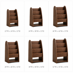 Wooden Magazine Rack – Solid Wood Display Stand for Reading Corner Decor
