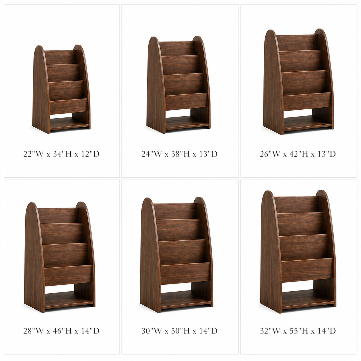 Wooden Magazine Rack – Solid Wood Display Stand for Reading Corner Decor