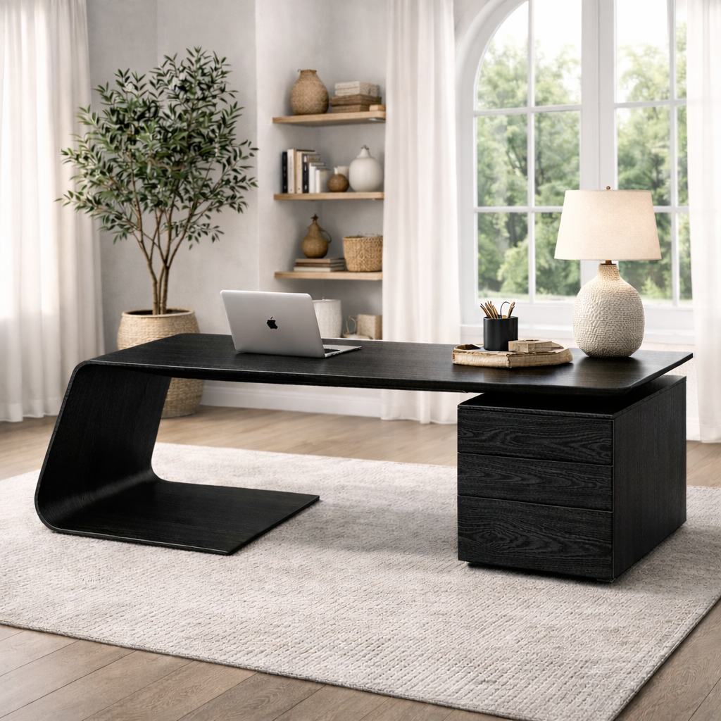 Solid Wood Desk – Handmade Wooden Desk for Modern Office