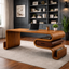 Sculptural Console Table – Handmade Solid Wood Table for Modern Storage