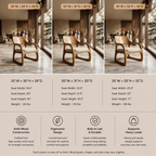 Sculptural Lounge Chair – Solid Wood Accent Chair with Cushioned Seat