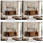 Media Console Cabinet – Solid Wood Storage Cabinet for Living Room