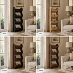 Wooden Blanket Ladder – Solid Wood Quilt Rack for Cozy Living Room Decor