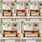 Live Edge Wood Outdoor Bench – Solid Wood Garden Bench for Patio Decor