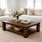 Solid Wood Coffee Table – Modern Natural Furniture for Living Rooms