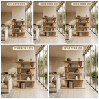 Geometric Bookcase – Solid Wood Display Shelf for Living Room