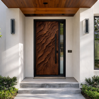 Solid Wood Entry Door – Handcrafted Natural Wooden Door Design