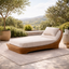 Wooden Chaise Lounge – Modern Lounge Chair with Cushion for Indoor and Outdoor Use