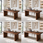 Live Edge Wood Desk – Solid Wood Office Table with Natural Edge for Home Office Decor