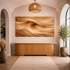 Carved Wooden Leaf Wall Art – Modern Natural Sculpture