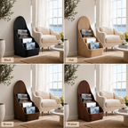 Magazine Rack – Solid Wood Display Stand for Living Room