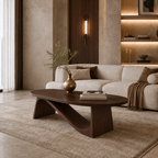Triangle Coffee Table – Sculptural Solid Wood Table for Living Room