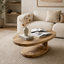 Sculptural Coffee Table – Solid Wood Modern Table for Living Room Decor