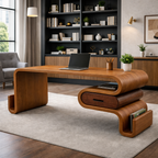 Sculptural Console Table – Handmade Solid Wood Table for Modern Storage