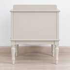 Patterned Drawer Nightstand with Turned Legs