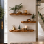 Organic Live Edge Wood Floating Shelves