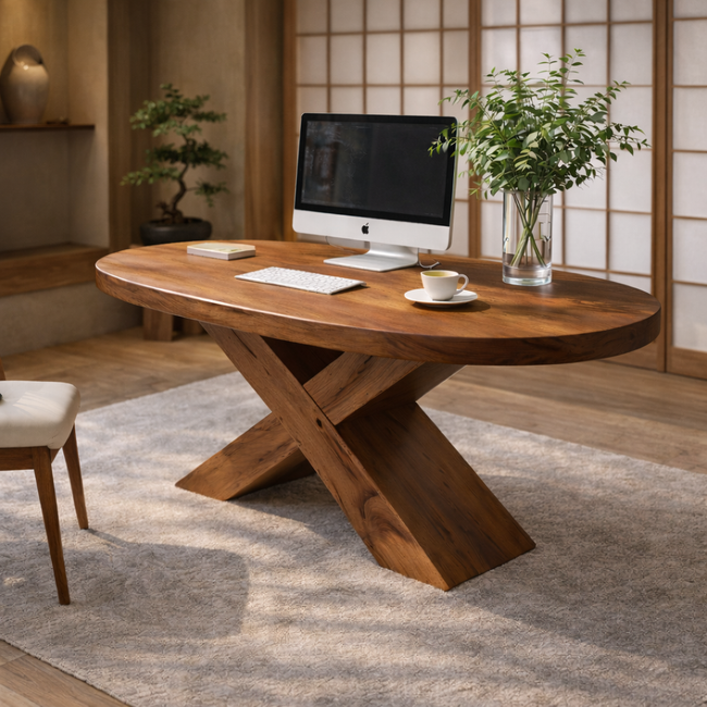 X-Base Dining Table – Solid Wood Table for Kitchen and Dining Room Main Image