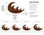 Wave Wood Wall Art – Solid Wood Backlit Wall Decor for Bedroom Decor