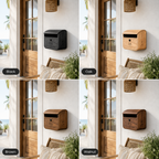 Wood Mailbox – Solid Wood Wall Mounted Mailbox for Outdoor Entryway Decor