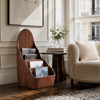Magazine Rack – Solid Wood Display Stand for Living Room