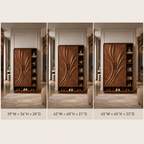 Carved Wood Wardrobe – Solid Wood Storage Cabinet for Bedroom Decor