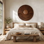Radiant Sun & Wave Wood Wall Art