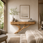 Sculptural Branch Wood Console Table
