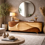 Organic Sideboard – Sculptural Solid Wood Storage Cabinet